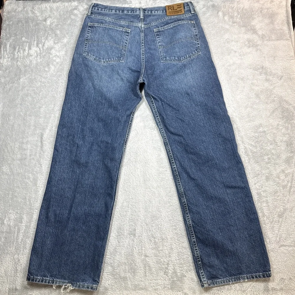 Polo Jeans Co Lauren Woodrow Jeans Men 36X32 (Fits 37X32) Blue Relaxed Straight